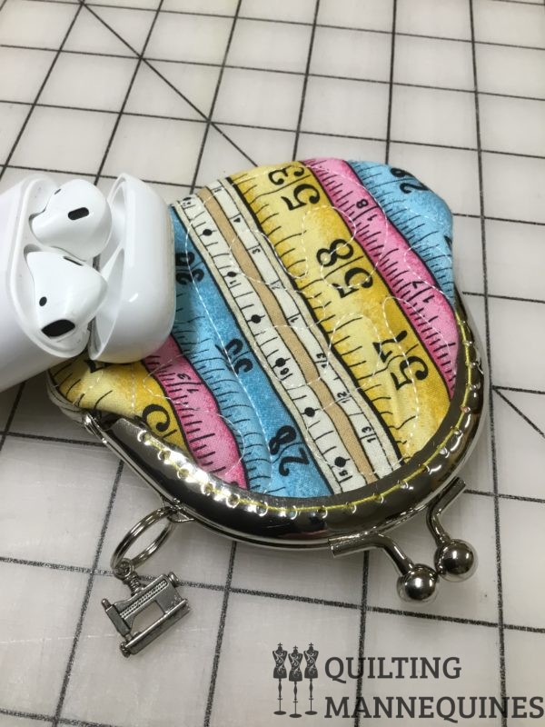 X QUILTED MEASURING TAPE COIN PURSE #22