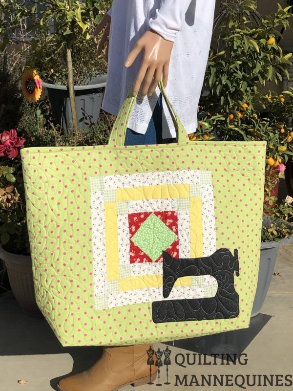 X LIME GREEN SEWING MARKET BAG