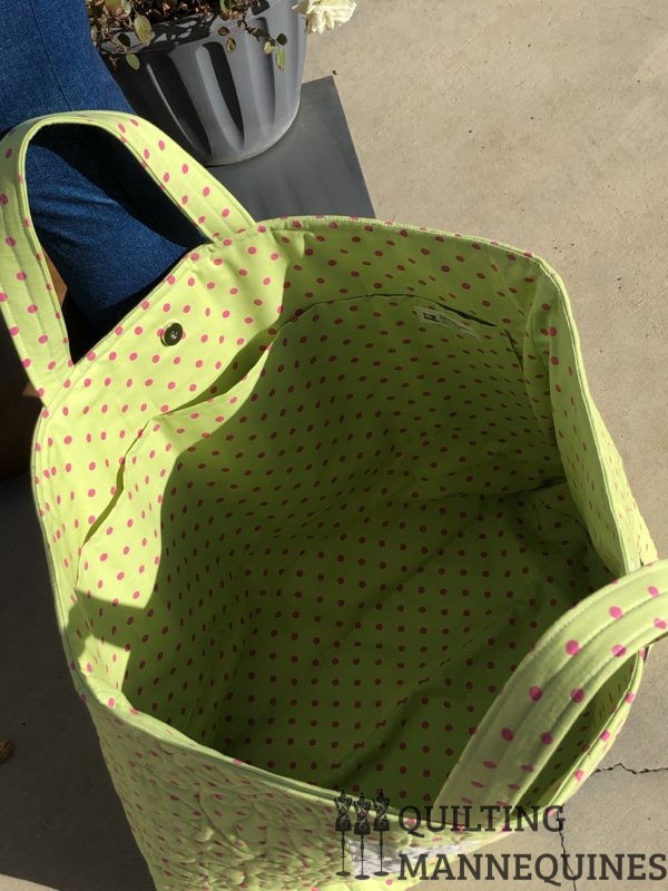 X LIME GREEN SEWING MARKET BAG - Image 5