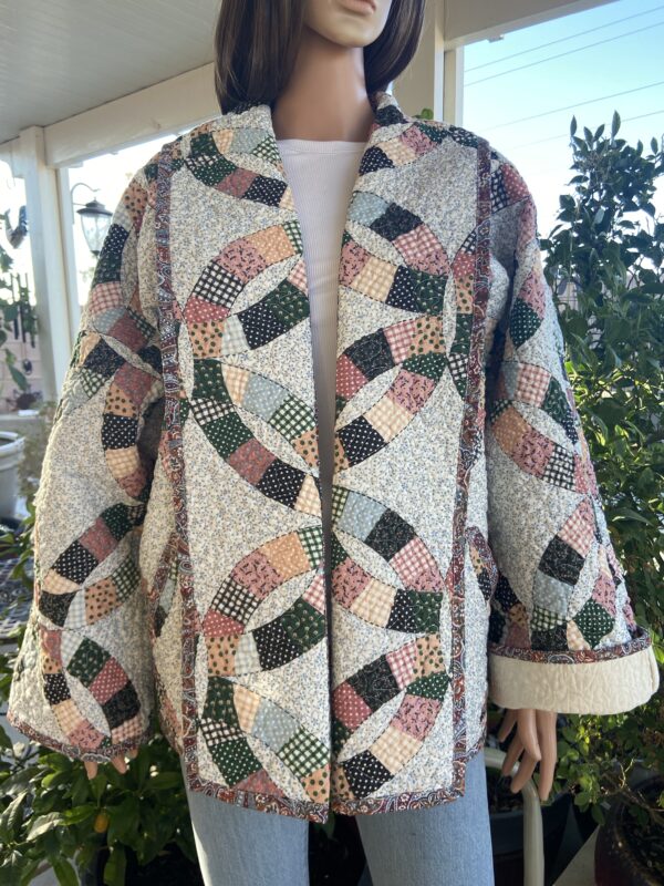 X BIRDIE DOUBLE WEDDING RING QUILT COAT