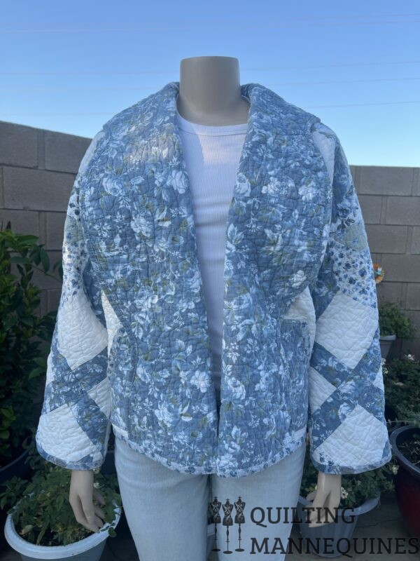 X BIRDIE COAT - BLUE LATTICE