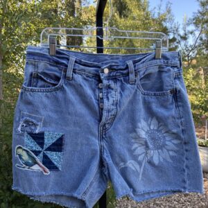 DENIM SHORTS - APPLIQUE #121