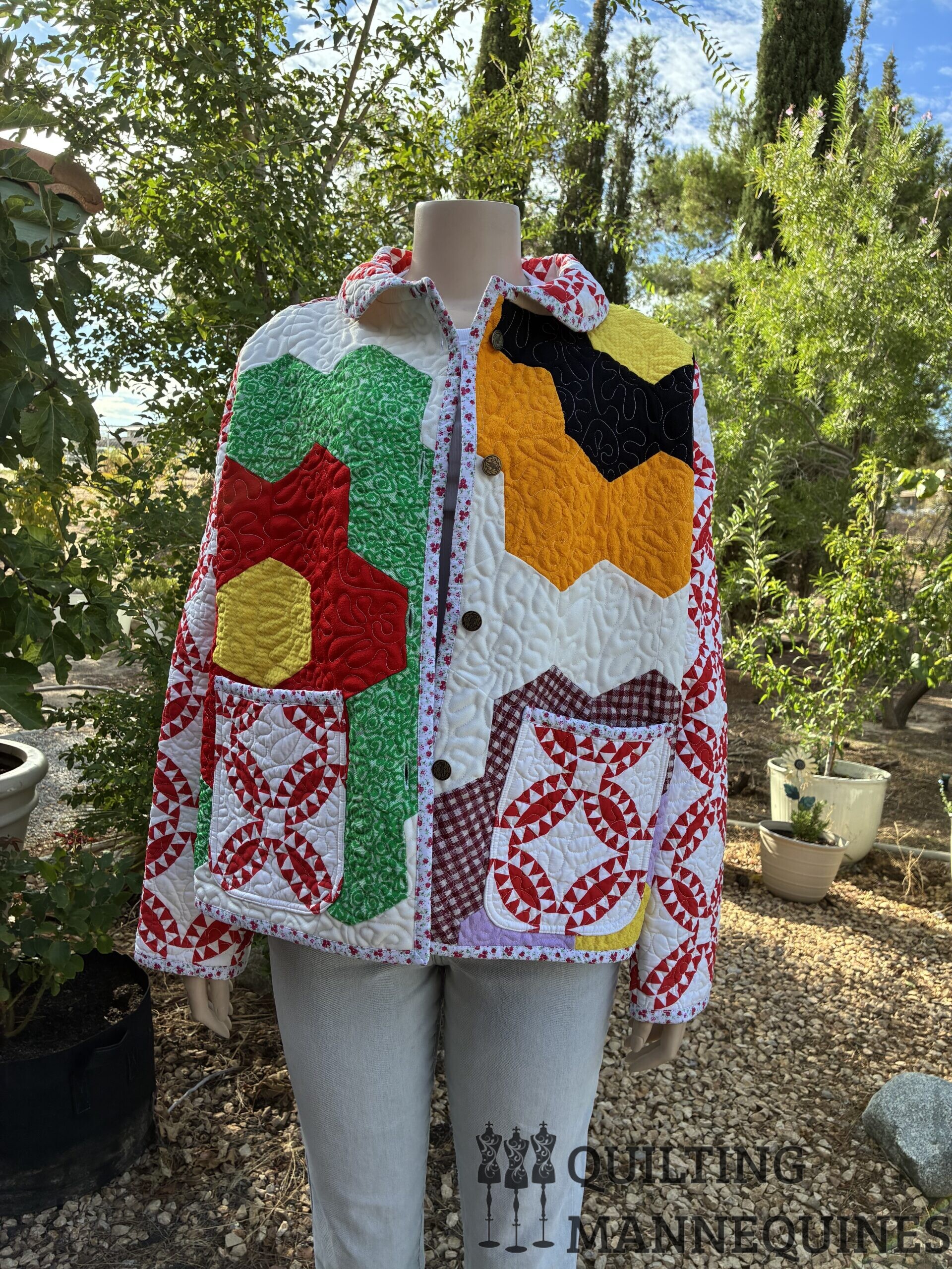 CHORE COAT - GRANDMOTHERS FLOWER GARDEN #128