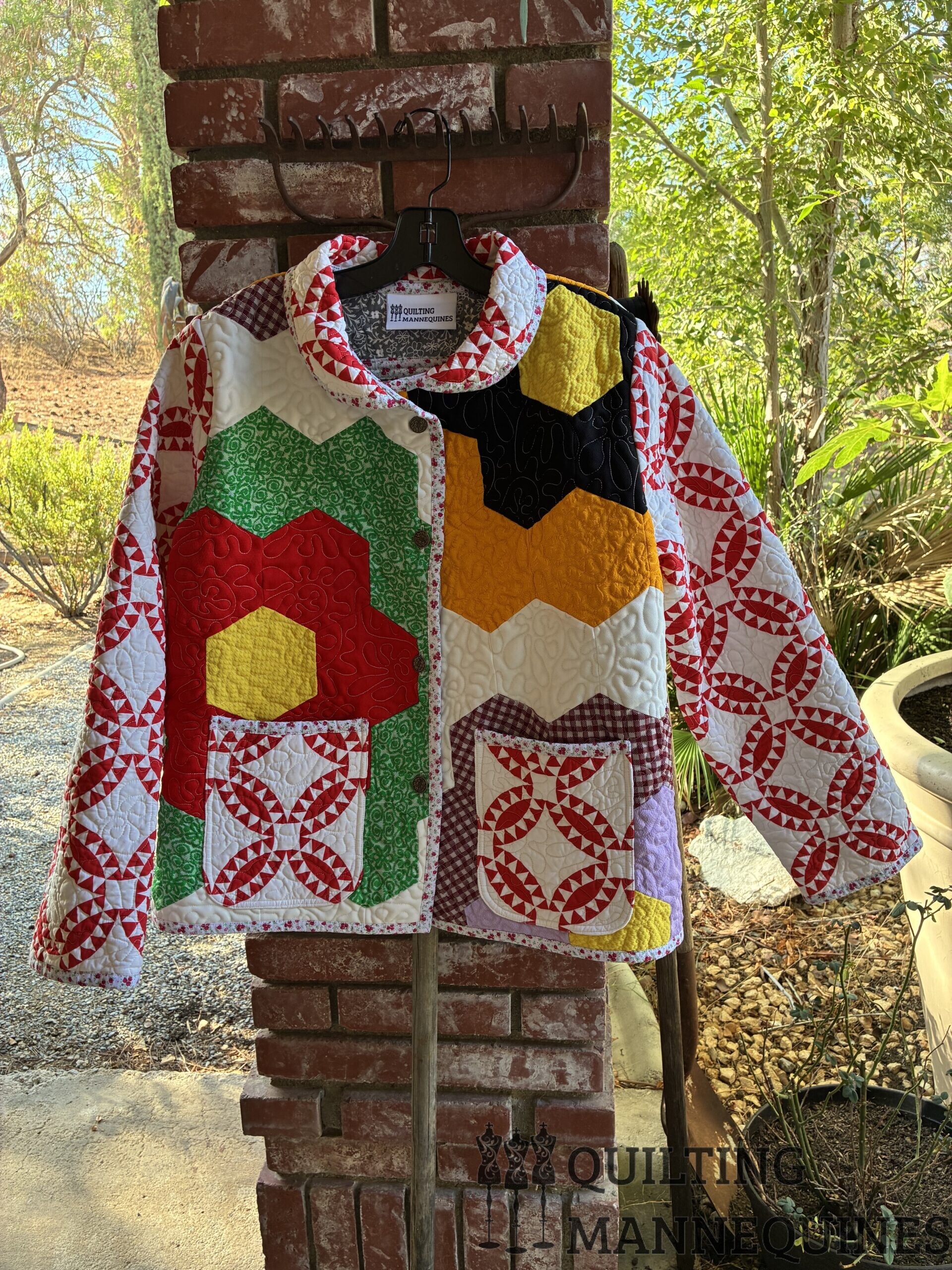 CHORE COAT - GRANDMOTHERS FLOWER GARDEN #128 - Image 5